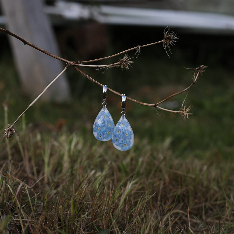 Auskari ar neaizmirstulītēm (pieejams iegādei uzreiz)